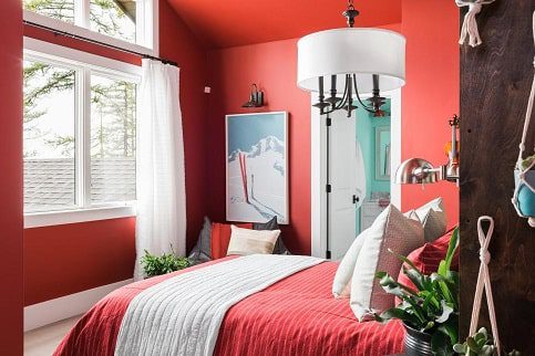 عکس اتاق خواب قرمز