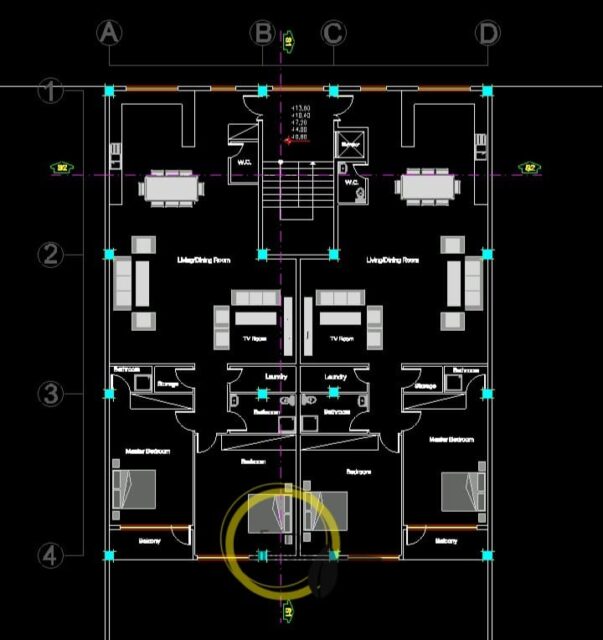 نقشه آپارتمان 380 متری