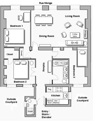 نقشه آپارتمان 80 متری