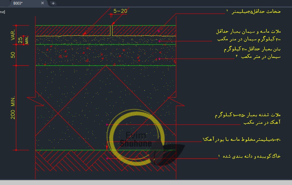 اتوکد کفسازی همکف