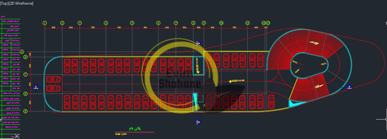 نقشه پارکینگ و پلان پارکینگ | اتوکد پارکینگ