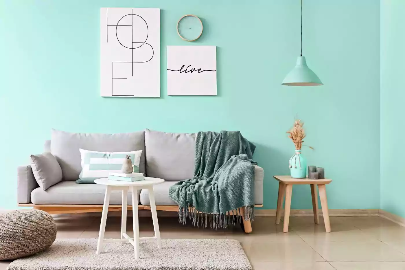 رنگ فیروزه‌ای در دکوراسیون + رنگ فیروزه‌ای در نما